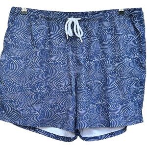 J. Crew Flex Swim Wear Swim Trunks Elastic Waist Drawstring With Pockets Size XL